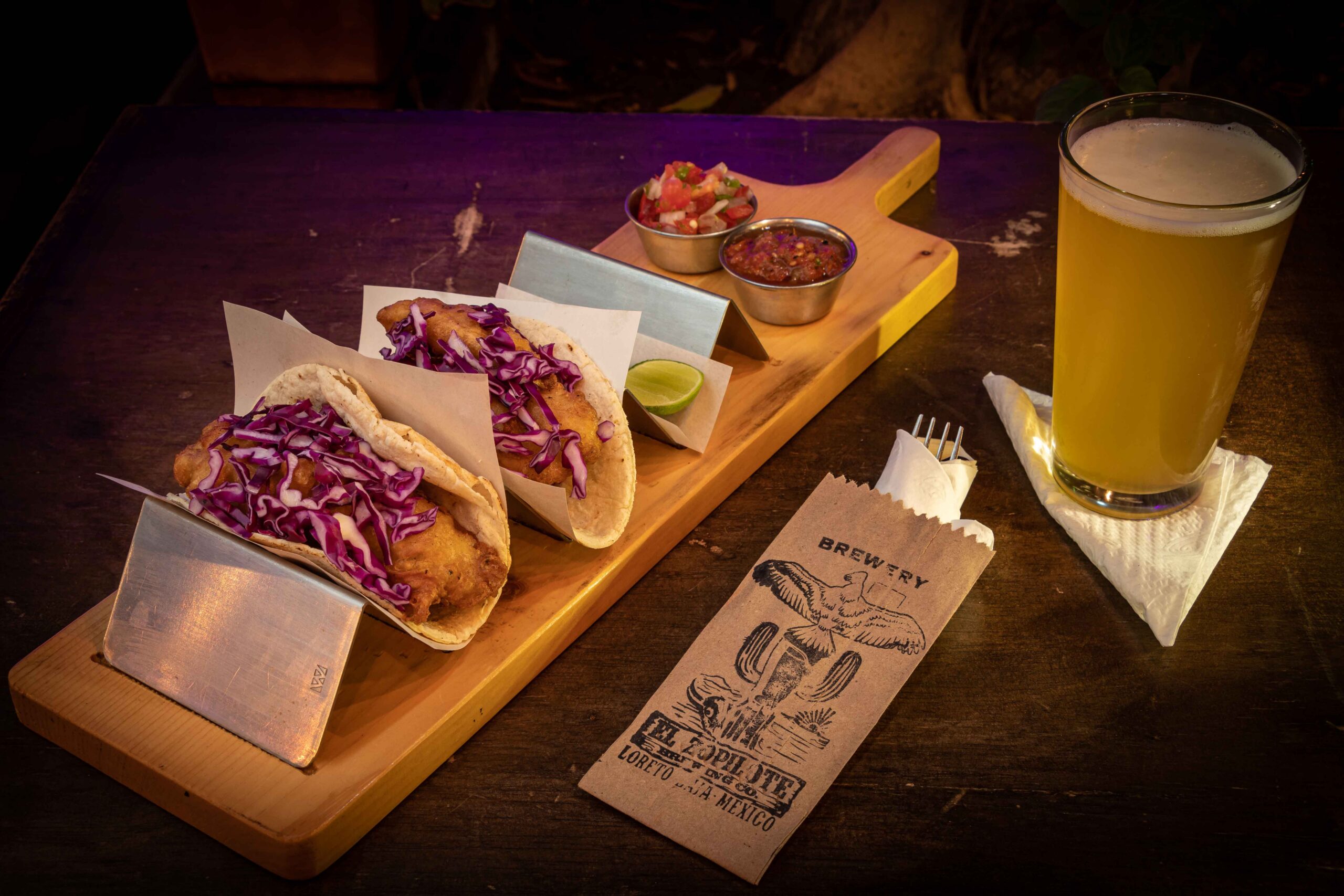 Baja Fish Tacos & Lawman’s Lager